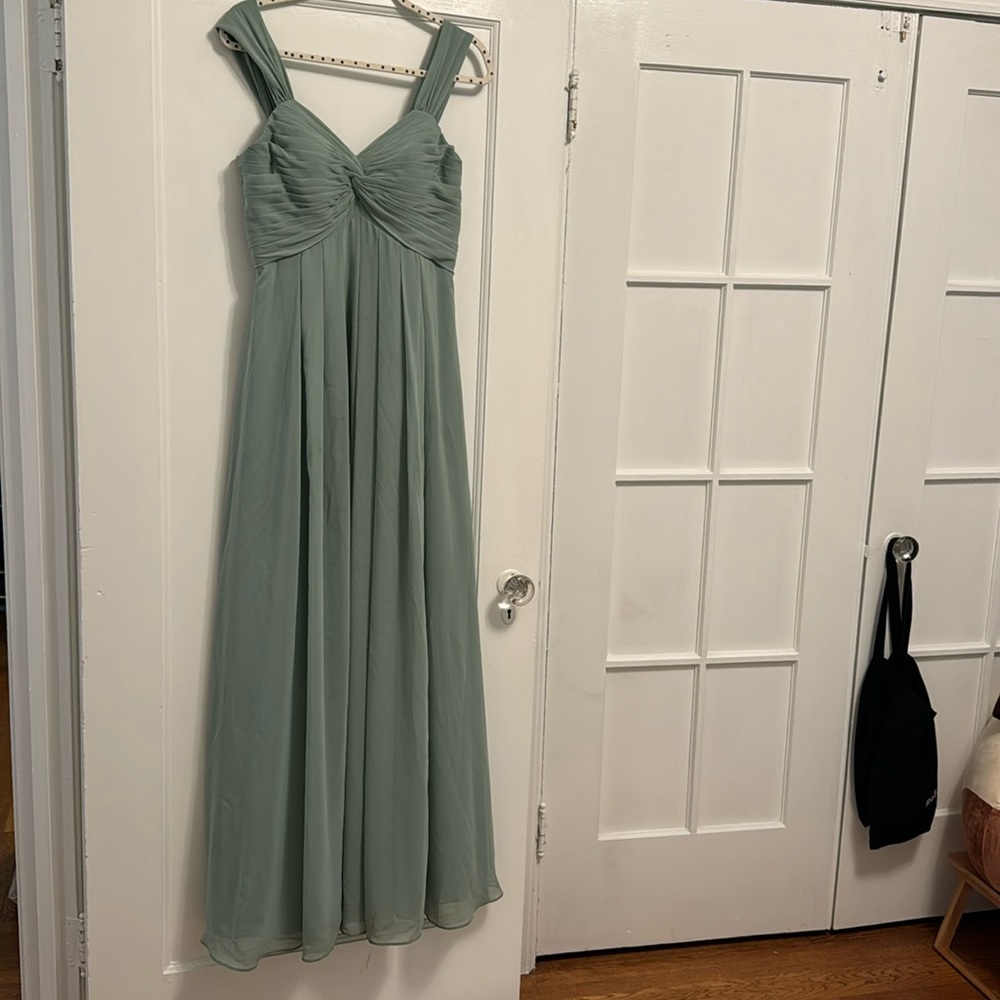 Azazie Bridesmaids Dress in Matcha Green